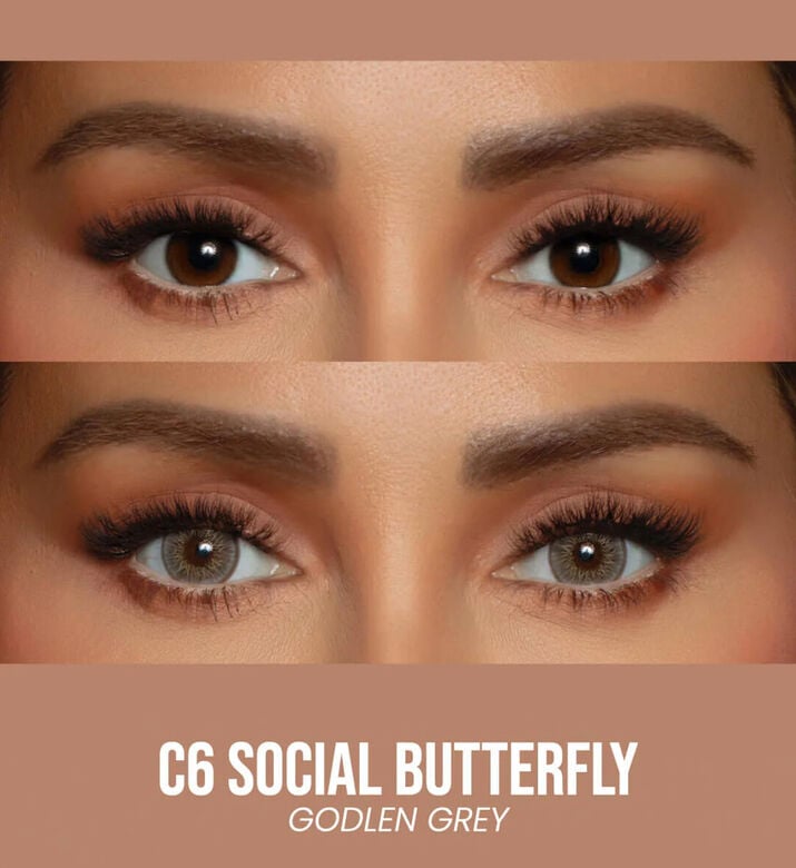 Eye Candy Social Butterfly Pwr 0 Contact Lens C6, Packshot View Eye Candy Social Butterfly Pwr 0 Contact Lens C6, Packshot View