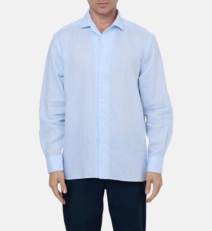 Pale Blue Linen Shirt