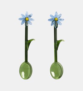 مجموعة ملاعق بتصميم زهري قطعتين