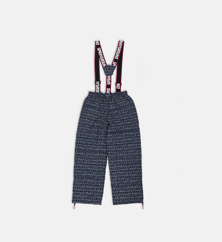 All-over Logo-print Suspender Down Pants