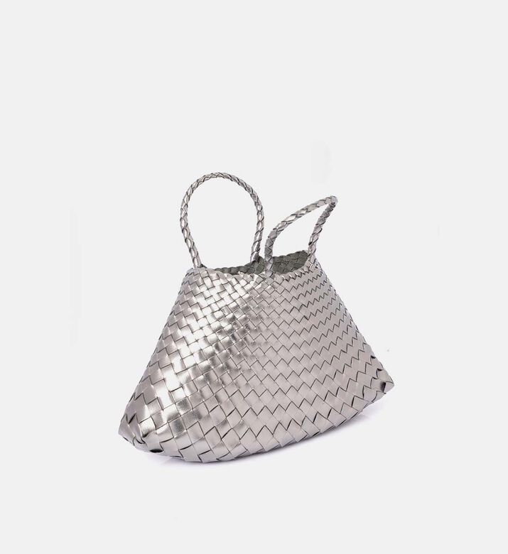 Dragon Diffusion Santa Croce Small Leather Bag, Grey, Packshot View