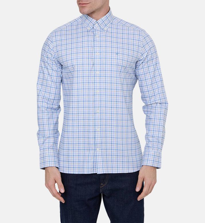 Tailored Fit Mouline Check Shirt