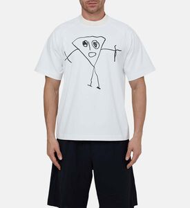 تيشيرت قطن بطبعة شريحة بيتزا