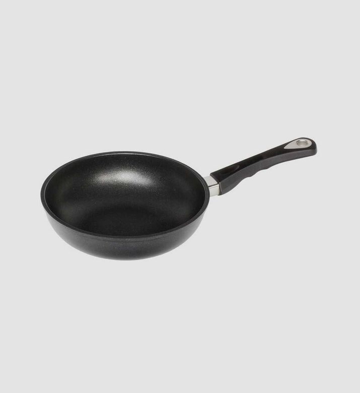 AMT Gastroguss Cast Aluminum Sauteuse Pan, Black, 24-cm, Packshot View