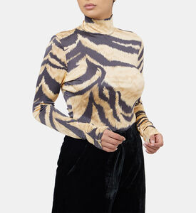 Luca Tiger Print Knitted Bodysuit