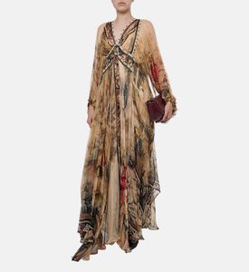 Mes Demoiselles All-over Print Flared Dress, Model View