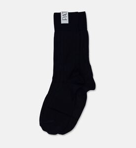 Patou Logo-detail Mid-calf Socks, Blue, Packshot View
