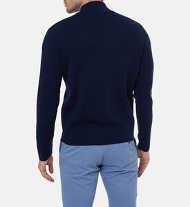 سترة طويلة الأكمام محبوكة بصوف ميرينو