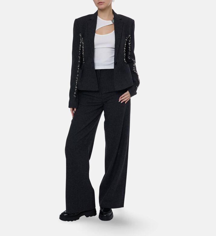 Christopher Esber Ribbed Cut-out Tank Top, Model View