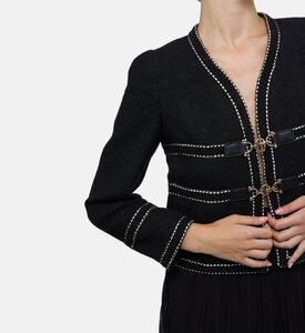 Edward Achour Paris Trim-detail Fitted Jacket, Model View Edward Achour Paris Trim-detail Fitted Jacket, Model View