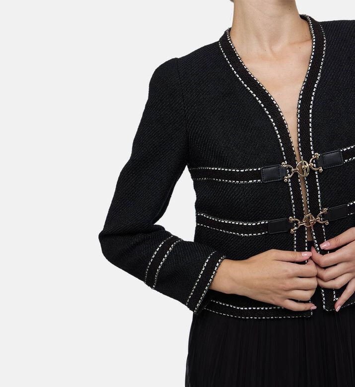 Edward Achour Paris Trim-detail Fitted Jacket, Model View Edward Achour Paris Trim-detail Fitted Jacket, Model View