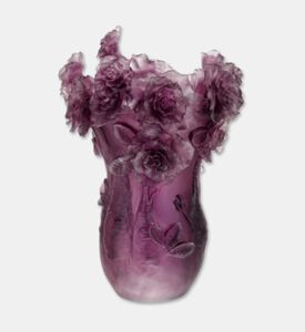 Cristal de Paris Vase Desert Rose Purple, Packshot View