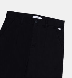 بنطال قطني بساق مستقيمة