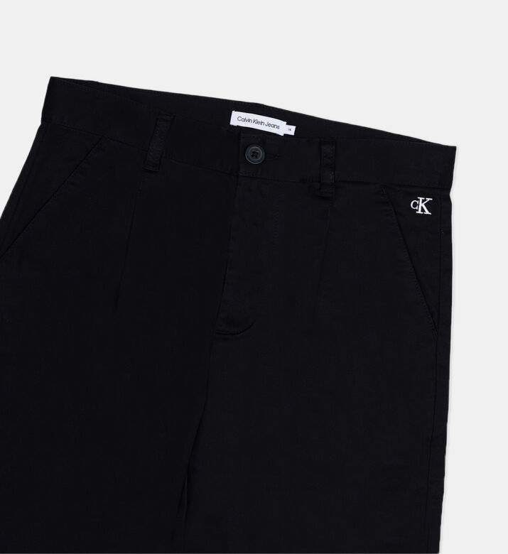 بنطال قطني بساق مستقيمة