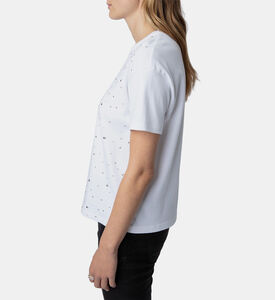 تيشيرت فضفاض مزين بأحجار الراين