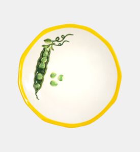 طبق دائري بطبعة بازلاء