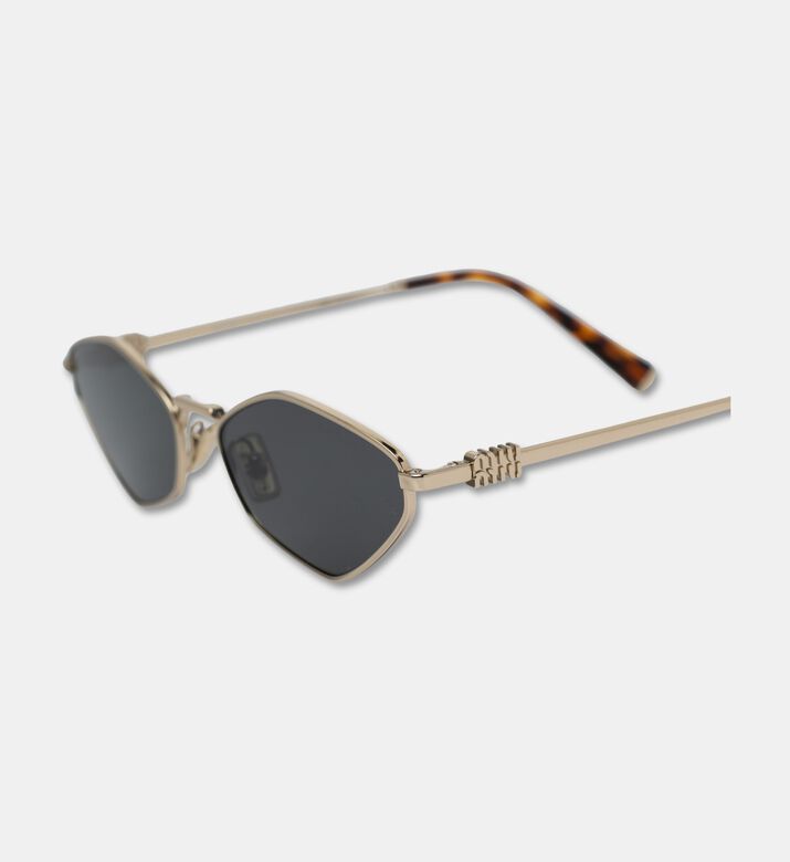 Miu Miu Mu 56zs Gold-tone Metal Frame Sunglasses 51, Gold, Packshot View