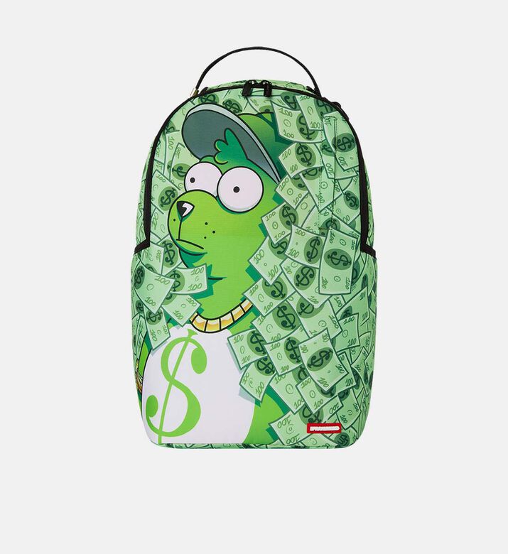 Money Bear-print Backpack