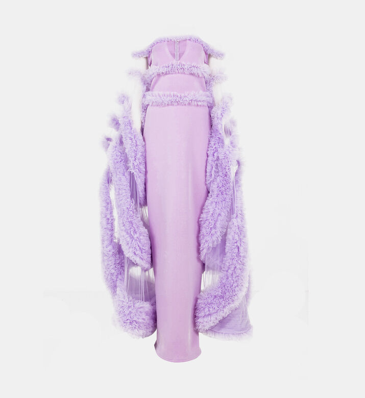 Off-shoulder Neoprene Dress