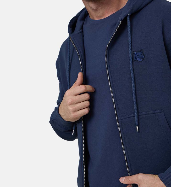 Cotton Full-zip Hoodie With Fox Head Patch Cotton Full-zip Hoodie With Fox Head Patch