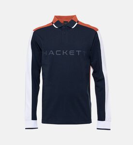 Hackett London Logo-print Long-sleeve Polo Shirt, Packshot View