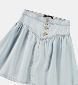 تنورة بيتسي بتصميم انسيابي مبيضة قصيرة