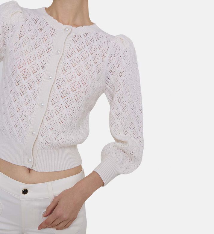 Doris Lace Cropped Cardigan