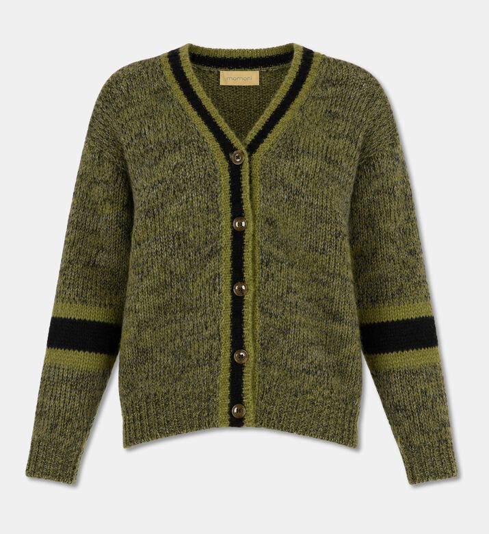 Momoni Marled Knit V-neck Cardigan, Packshot View