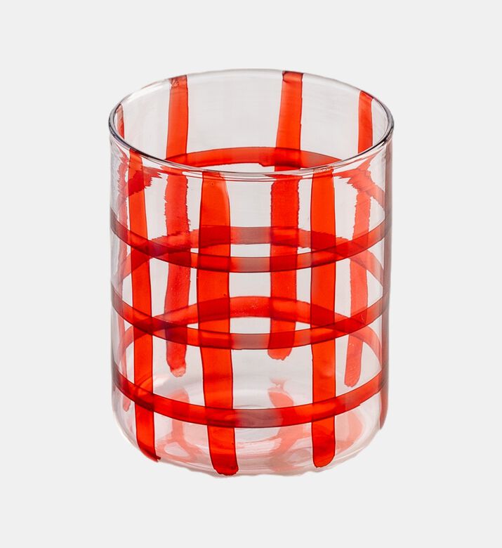 Grid Stripe Pattern Glass