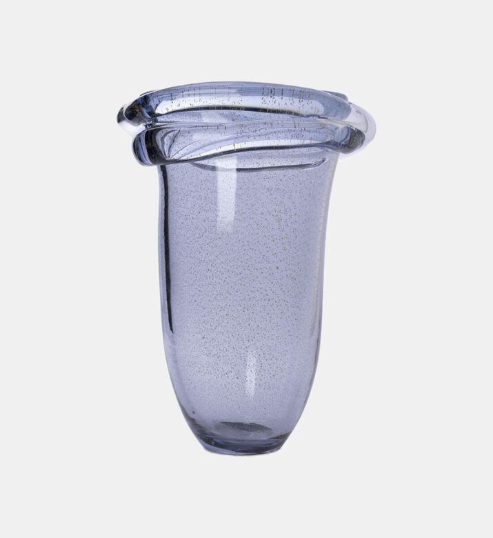 Gileno Large Auria Gold Crystal Vase, Silver, L, Packshot View
