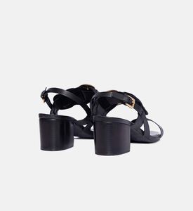 Leather Block Heel Sandals