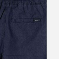 Embroidered Logo Linen-cotton Blend Shorts