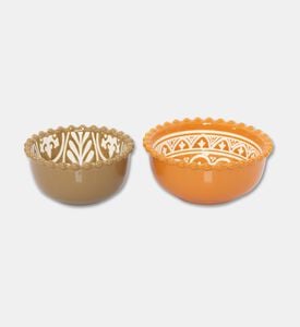 Home Deco and More Stacking Patterned 4-piece Bowl Plate Set, Packshot View