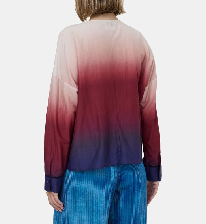 قميص جورجيت فوال بلاسترون بألوان متدرجة أوريغامي