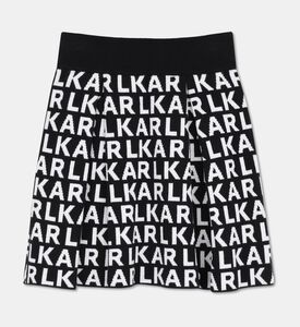 Karl Lagerfeld Logo Intarsia Knit Pleated Skirt, Packshot View