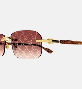 نظارة شمسية بإطار مستطيل بنقشة التورتويس شيل 56