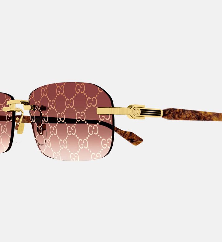 Tortoiseshell Rectangular Frame Sunglasses 56