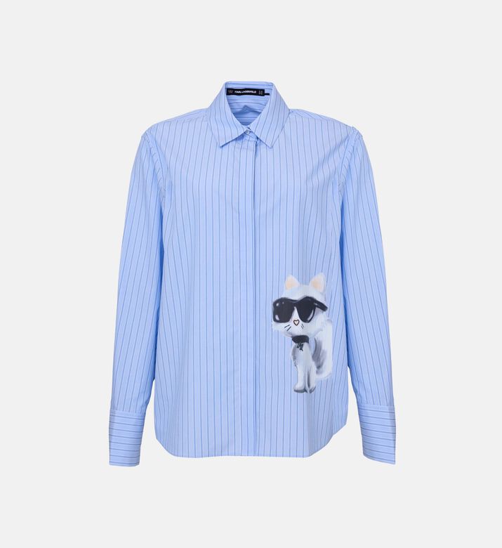 Striped Long-sleeve Button-down Shirt Striped Long-sleeve Button-down Shirt