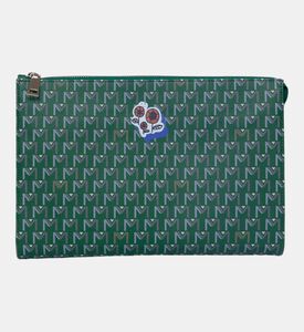 Flowers Red Blue Ipad Pouch Flowers Red Blue Ipad Pouch