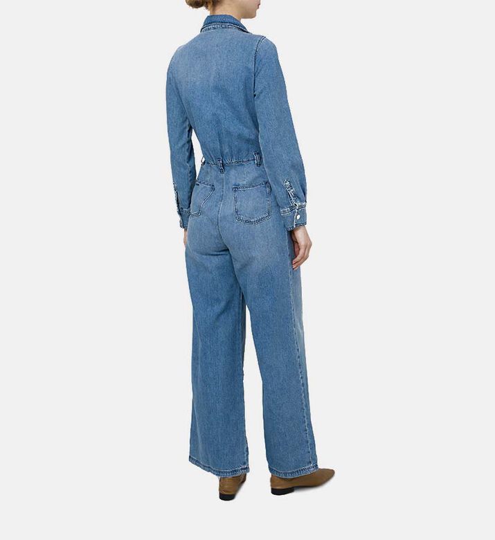 Fannie Wide-leg Denim Jumpsuit Fannie Wide-leg Denim Jumpsuit