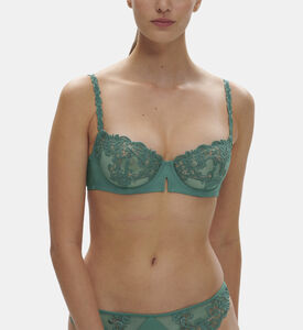 Saga Embroidered Half Cup Bra