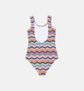 لباس سباحة قطعة واحدة بطبعة متعرجة
