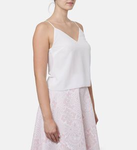 Blue For Burgundy Minimalist Straight-cut Camisole, Model View