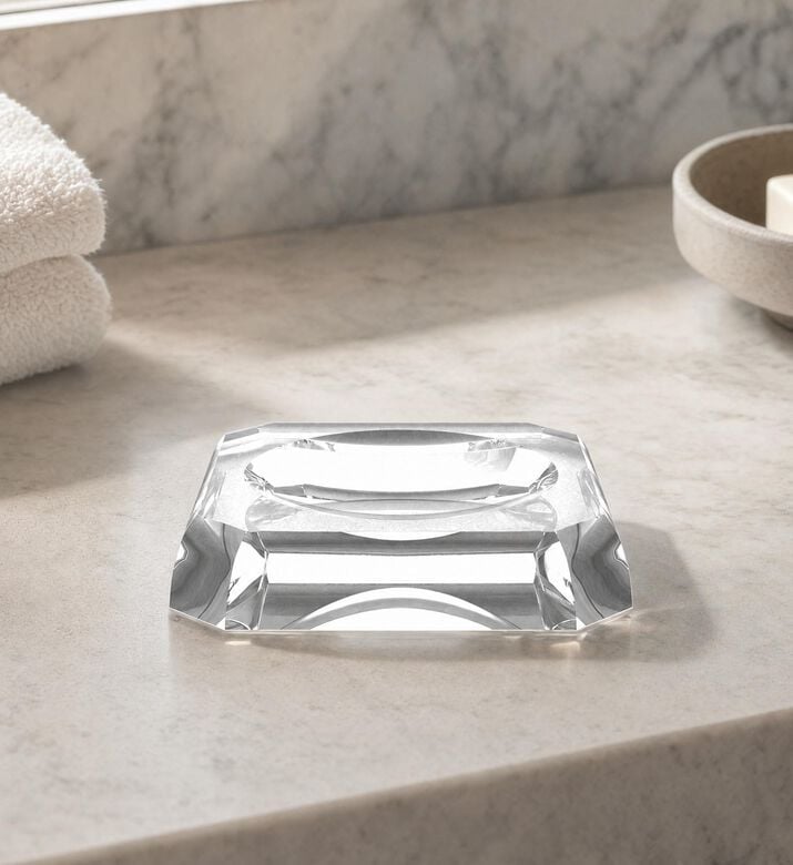 Decor Walther Kristall Crystal Clear Soap Dish, Transparent, Model View