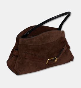 Marc Jacobs Suede Top Handle Satchel Bag, Dark-brown, Packshot View