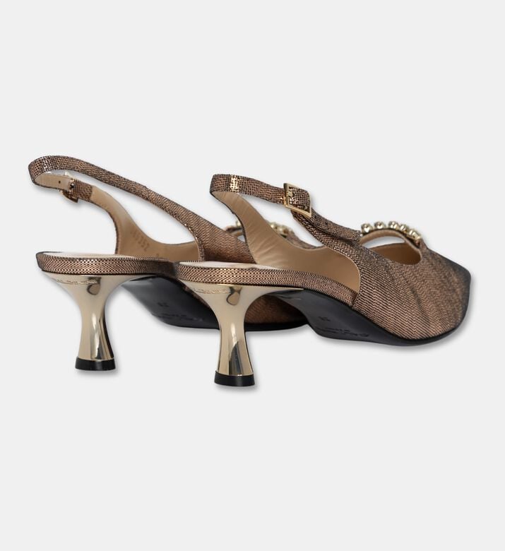Baldinini Metallic Slingback Kitten Heels, Packshot View