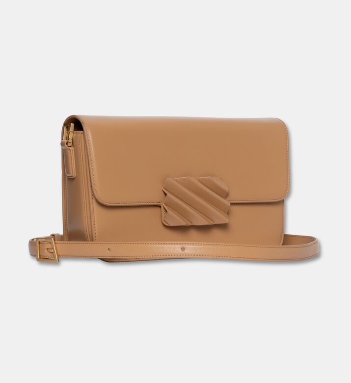 Mlouye Brick Flap Crossbody Bag, Nude, Packshot View