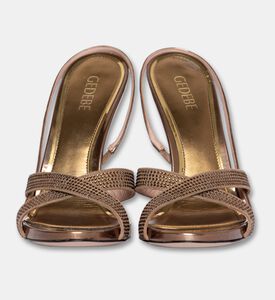 Gedebe Chrissy Rhinestone Embellished Slingback Sandals, Brown, Eu-40, Packshot View