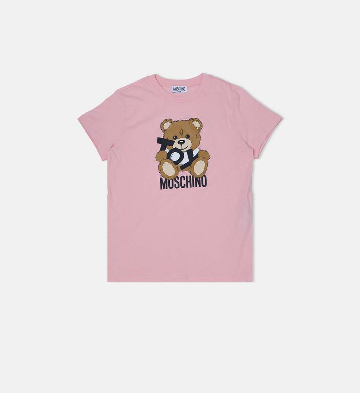 تيشيرت بياقة مستديرة بطبعة دب تيدي