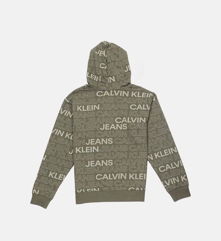 All-over Logo-print Hooded Sweater